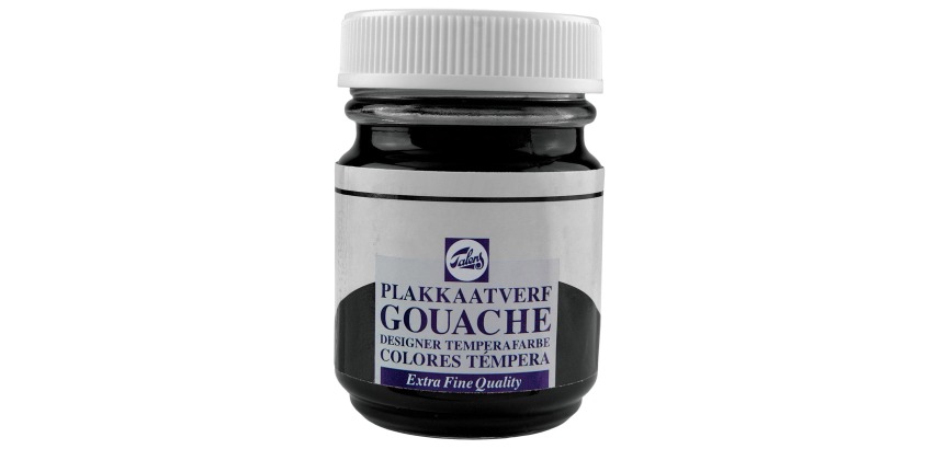 Talens gouache Extra Fine flacon de 50 ml, noir neutre