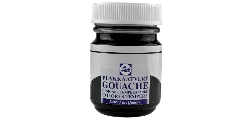 Talens plakkaatvef Extra Fijn flacon van 50 ml, neutraalzwart