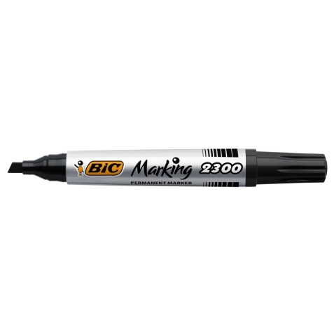 Bic permanent marker 2000-2300 zwart, schrijfbreedte 3 - 5,5 mm, schuine punt