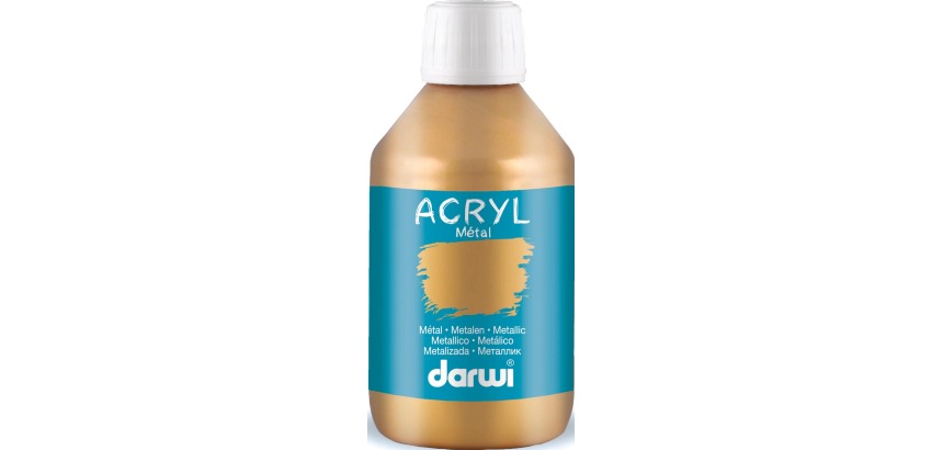 Darwi peinture Acrylique, métallisée or