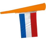 Orange horn, with flag