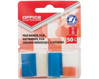 OFFICE products index, 25 x 43 mm, blister de 50 pièces, bleu