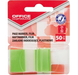 OFFICE products index, 25 x 43 mm, blister de 50 pièces, vert