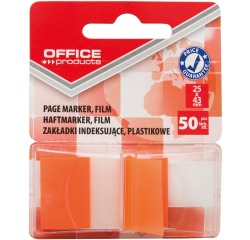 OFFICE Products index, 43 x 25 mm, blister de 50 pièces, orange