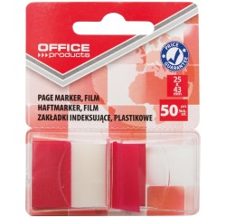 OFFICE products index, 25 x 43 mm, blister de 50 pièces, rouge