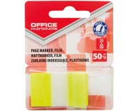 OFFICE products index, 25 x 43 mm, blister de 50 pièces, jaune