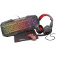 Trust GXT 1180RW 4-in-1 Gaming Set avec micro-casque, clavier (azerty), souris et tapis de souris