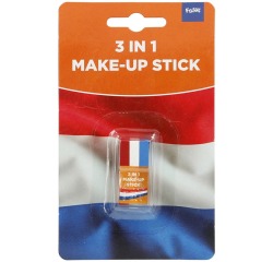 Orange makeup stick, red-white-blue