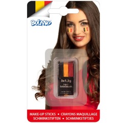 Belgium makeup stick, black-yellow-red