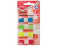 OFFICE products index, ft 12 x 43 mm, couleurs assorties, blister de 4 x 35 pièces
