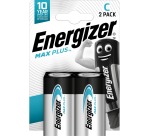 Energizer Max Plus C batteries, pack of 2 pieces