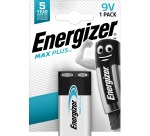Energizer pile Max Plus 9V, en blister