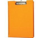 Porte-bloc à rabat Maul A4 portrait avec boucle-stylo PVC néon orange
