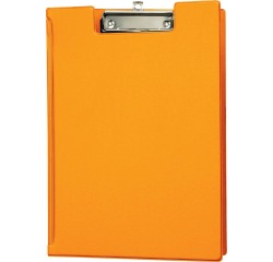 Porte-bloc à rabat Maul A4 portrait avec boucle-stylo PVC néon orange