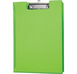 Porte-bloc à rabat Maul A4 portrait avec boucle-stylo PVC néon vert
