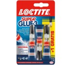 Loctite secondelijm Super Glue Universal, 2 + 1 gratis, op blister