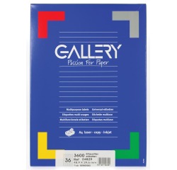 Gallery witte etiketten ft 48,9 x 29,6 mm (b x h), rechte hoeken, doos van 3.600 etiketten