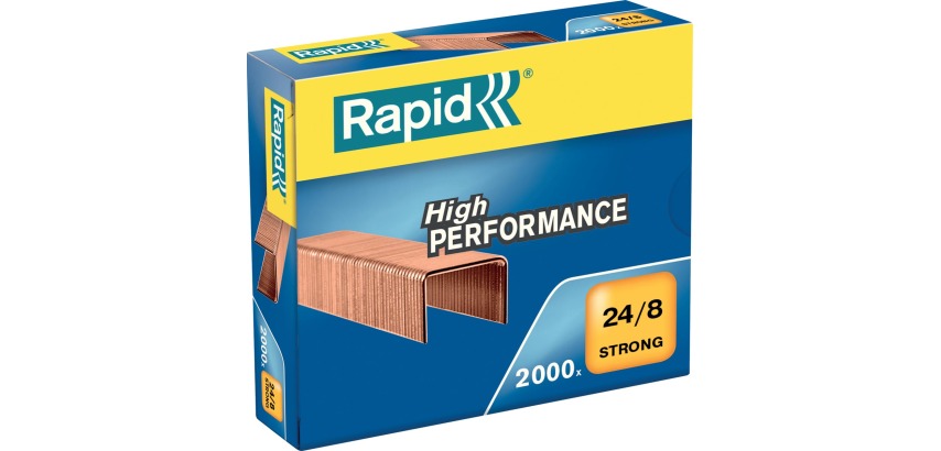 Copper Rapid Staples 24/8 Strong 2000 Pieces