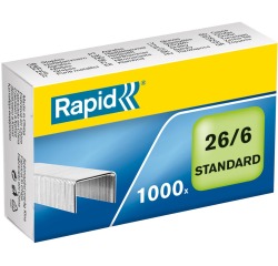 Rapid agrafes 26/6, boîte de 1.000 agrafes