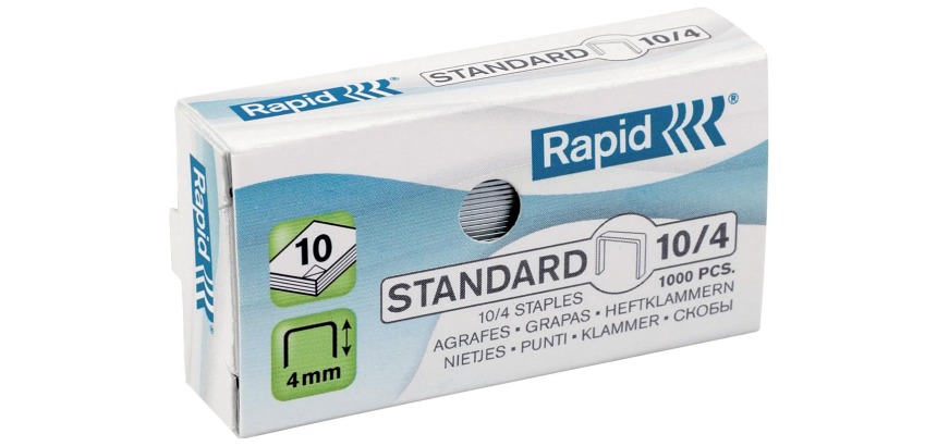 Rapid Agrafes 10/4, galvanisées, boîte de 1.000 pièces