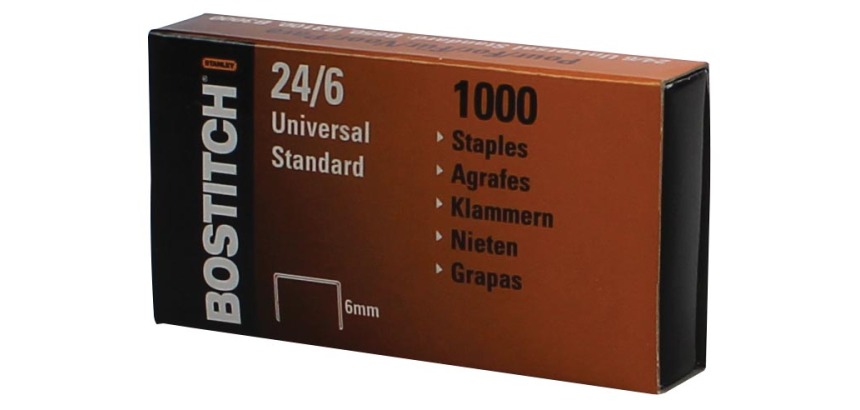 Bostitch agrafes 24-6-1MGAL, 6 mm, boîte de 1000 agrafes