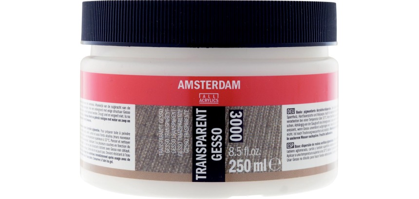 Amsterdam gesso transparant, bouteille de 250 ml