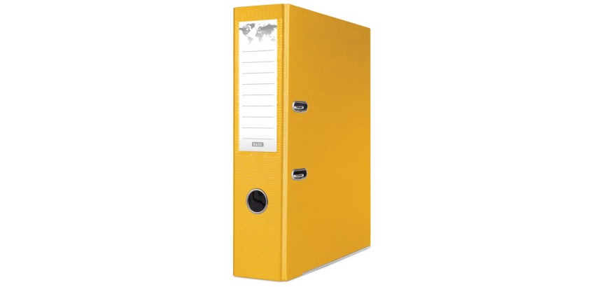 OFFICE products binder for A4, PP, 7.5 cm spine, yellow