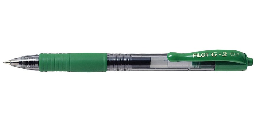 Pilot roller intrekbare Gelpen G-2 groen
