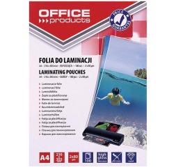 OFFICE products pochette à plastifier ft A4, 160 microns (2 x 80 microns), paquet de 100 pièces