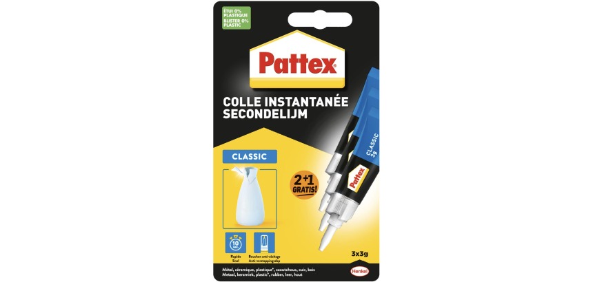 Pattex Classic Instant Glue 3g Blister 2+1 Free
