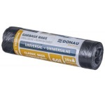 DONAU HOME trash bag, 7 microns, 70 x 59 cm, 60 liters, black, pack of 20 pieces