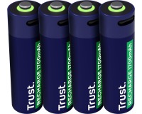 Batterij Trust USB-C oplaadbaar AA 4 stuks