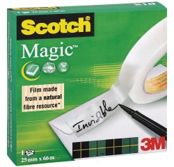 Scotch ruban adhésif Magic Tape ft 25 mm x 66 m