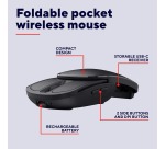 Trust Zylo souris sans fil, pliable, noir