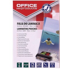 OFFICE products pochette à plastifier 65 x 95 mm, 250 microns (2 x 125 microns), paquet de 100 pièces