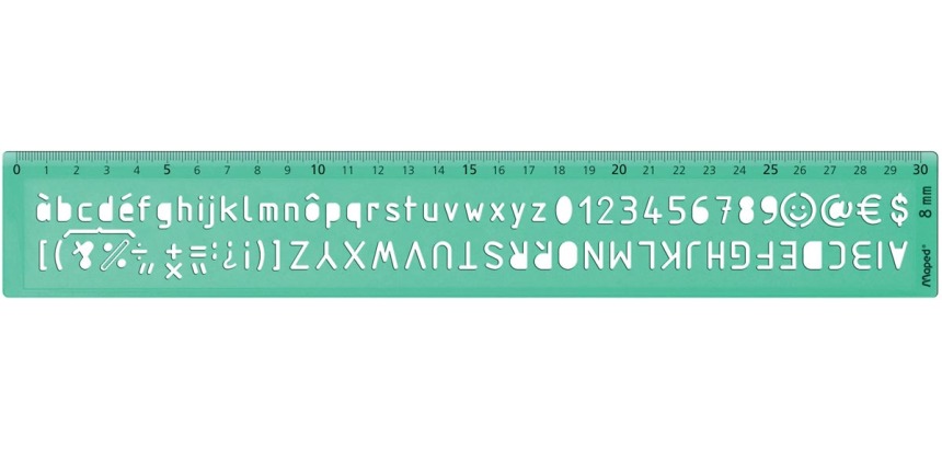 Maped Buchstabenschablone, 8 mm