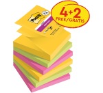 Post-it Super Sticky Z-Notes Carnival, 90 Blatt, 76 x 76 mm, 4 + 2 GRATIS