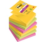 Post-it Super Sticky Z-notes Carnival, 90 vel, ft 76 x 76 mm, 4 + 2 GRATIS
