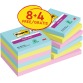 Post-it Super Sticky notes Cosmic, 90 feuilles, ft 76 x 76 mm, 8 + 4 GRATUIT