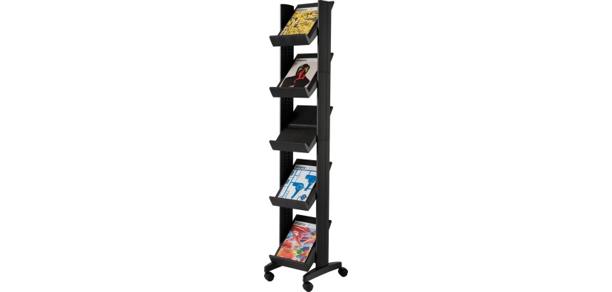 Paperflow Mobile Display Stand Corner Compact Black