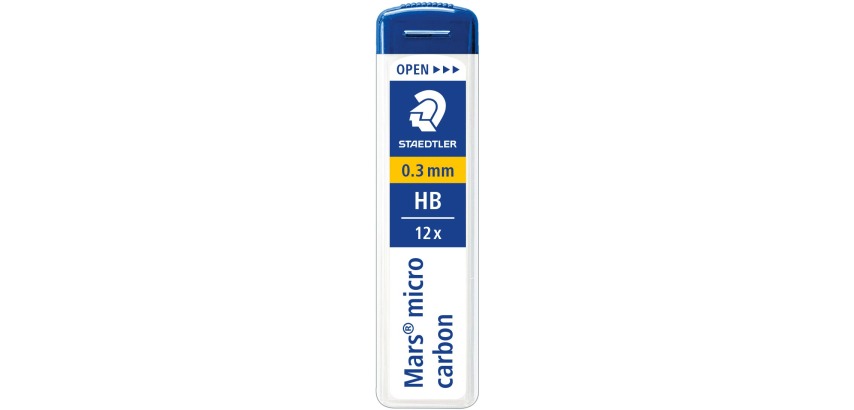Staedtler Mars micro mines, 0,3 mm, HB, étui de 12 pièces