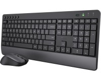 Trust Trezo draadloze deskset, uit gerecycleerd kunststof, azerty