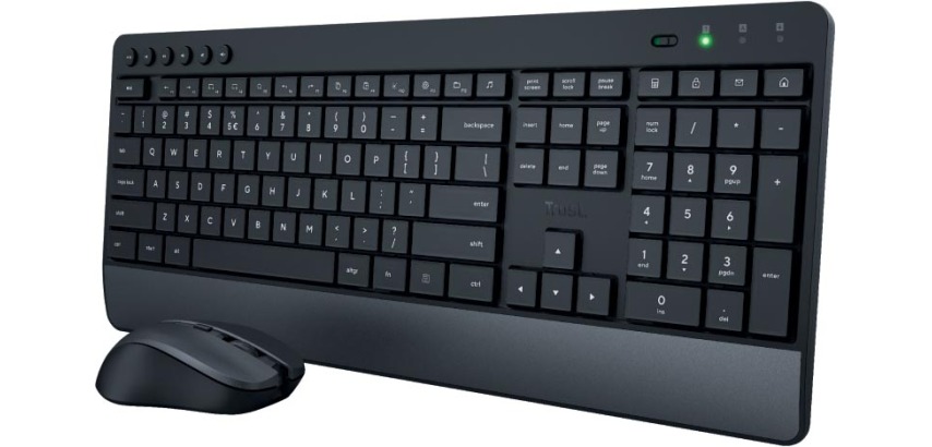 Trust Trezo clavier et souris sans fil, en plastique recyclée, azerty