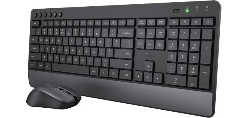 Trust Trezo clavier et souris sans fil, en plastique recyclée, azerty