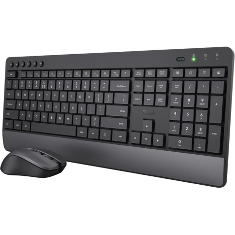 Trust Trezo clavier et souris sans fil, en plastique recyclée, azerty