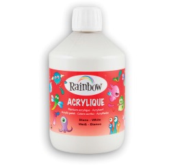 Rainbow acrylic paint, 500 ml bottle, white