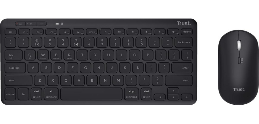 Trust Lyra Eco kabellose Tastatur und Maus, azerty
