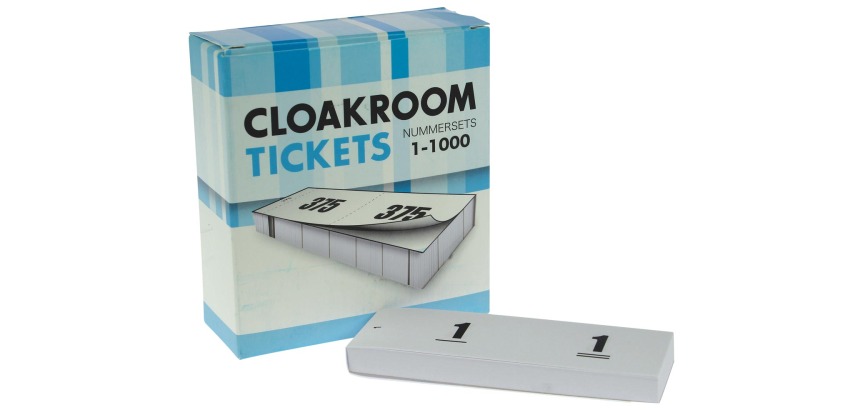 Numbered blocks / pads for white cloakroom
