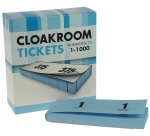 Blocs numérotés, 1 à 1000, carnets pour vestiaire, bleu