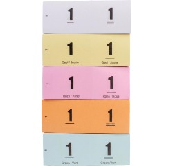 Blocs numérotés / carnets pour vestiaire
